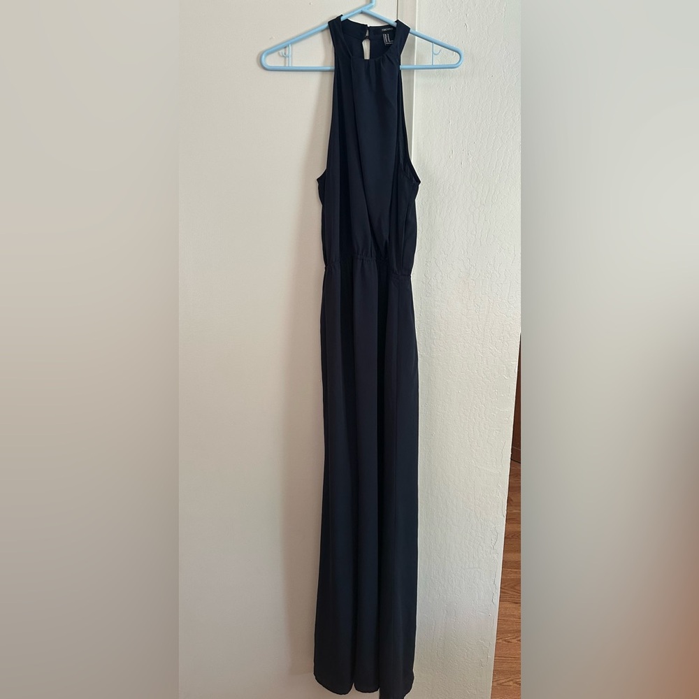 Forever 21 Blue Mock Neck Maxi Dress